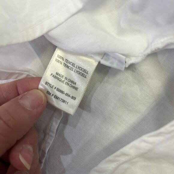 BELLA DAHL Long Sleeve Pullover Tunic In White Women’s M, Elevated Basic Capsule - Picture 6 of 11